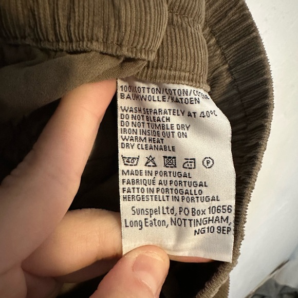 Sunspel England Mens Pants Size M Olive Green Brown Trousers Chino Drawstring - Picture 3 of 5